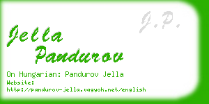 jella pandurov business card